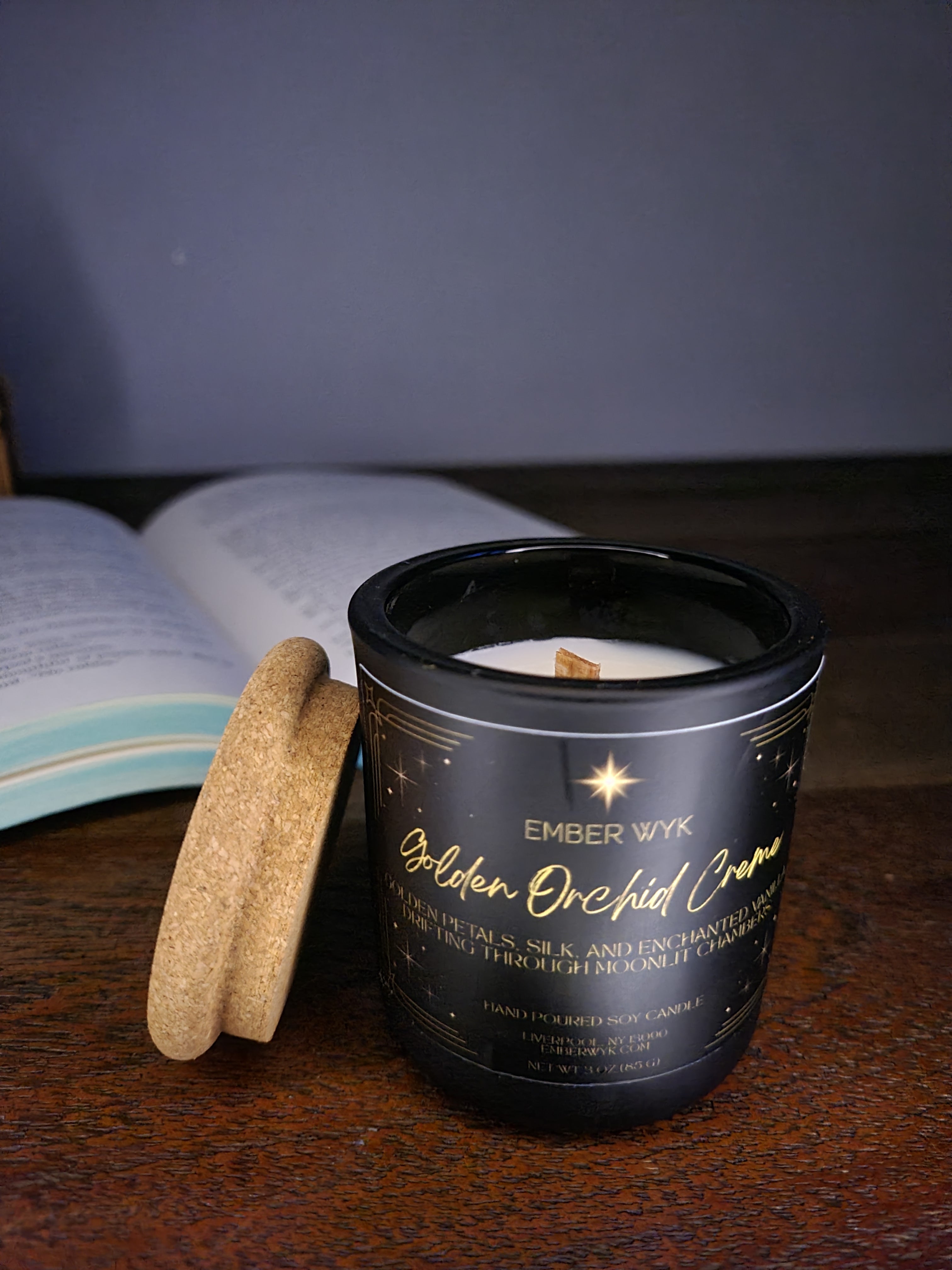 3 oz Golden Orchid Crème – Vanilla Orchid Candle | Soft Floral & Creamy | Luxury Soy Candle