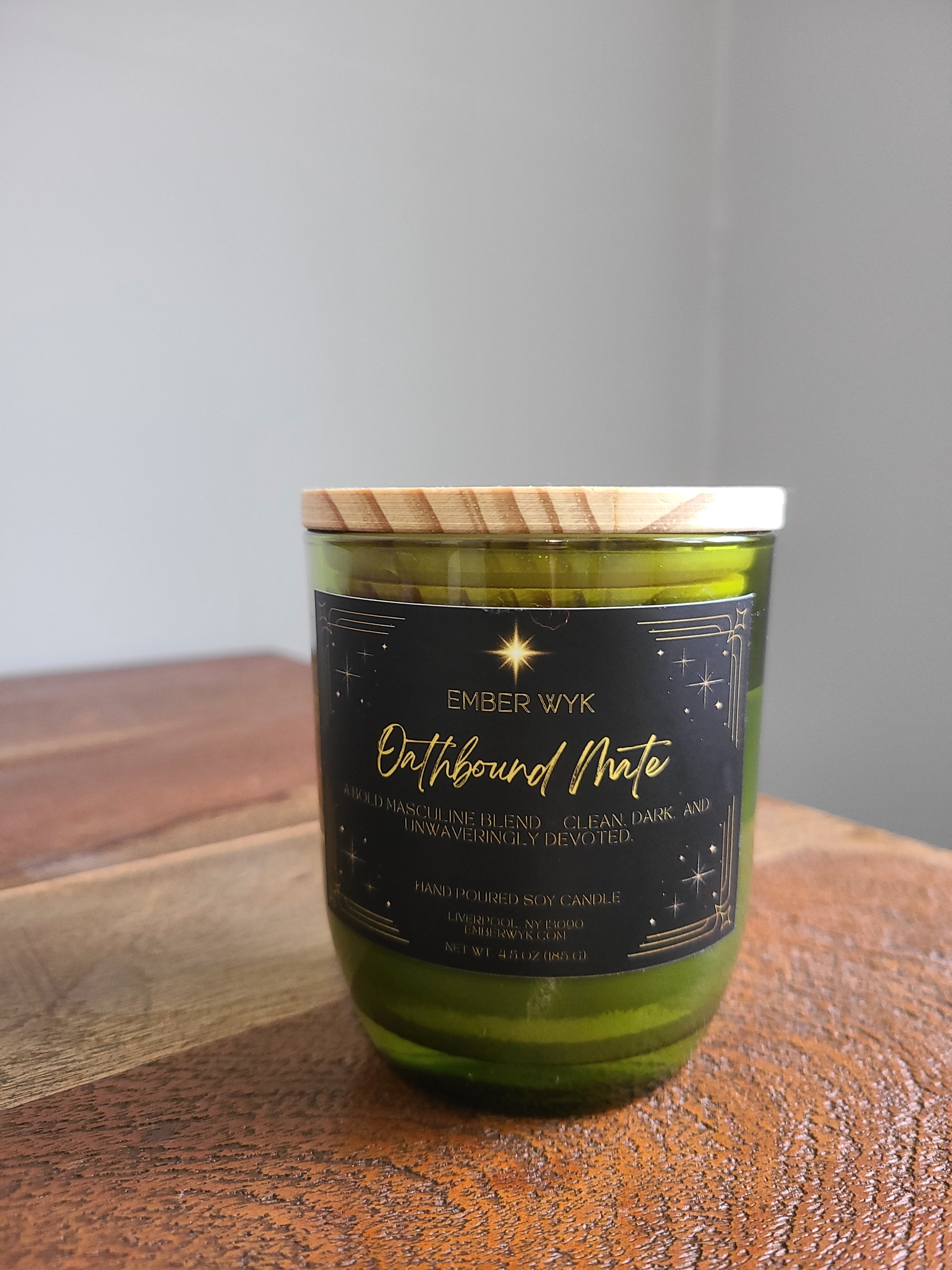 Oathbound Mate – Black Coral & Moss Candle | Deep, Earthy & Masculine | Soy Candle Crackling Wooden Wicks