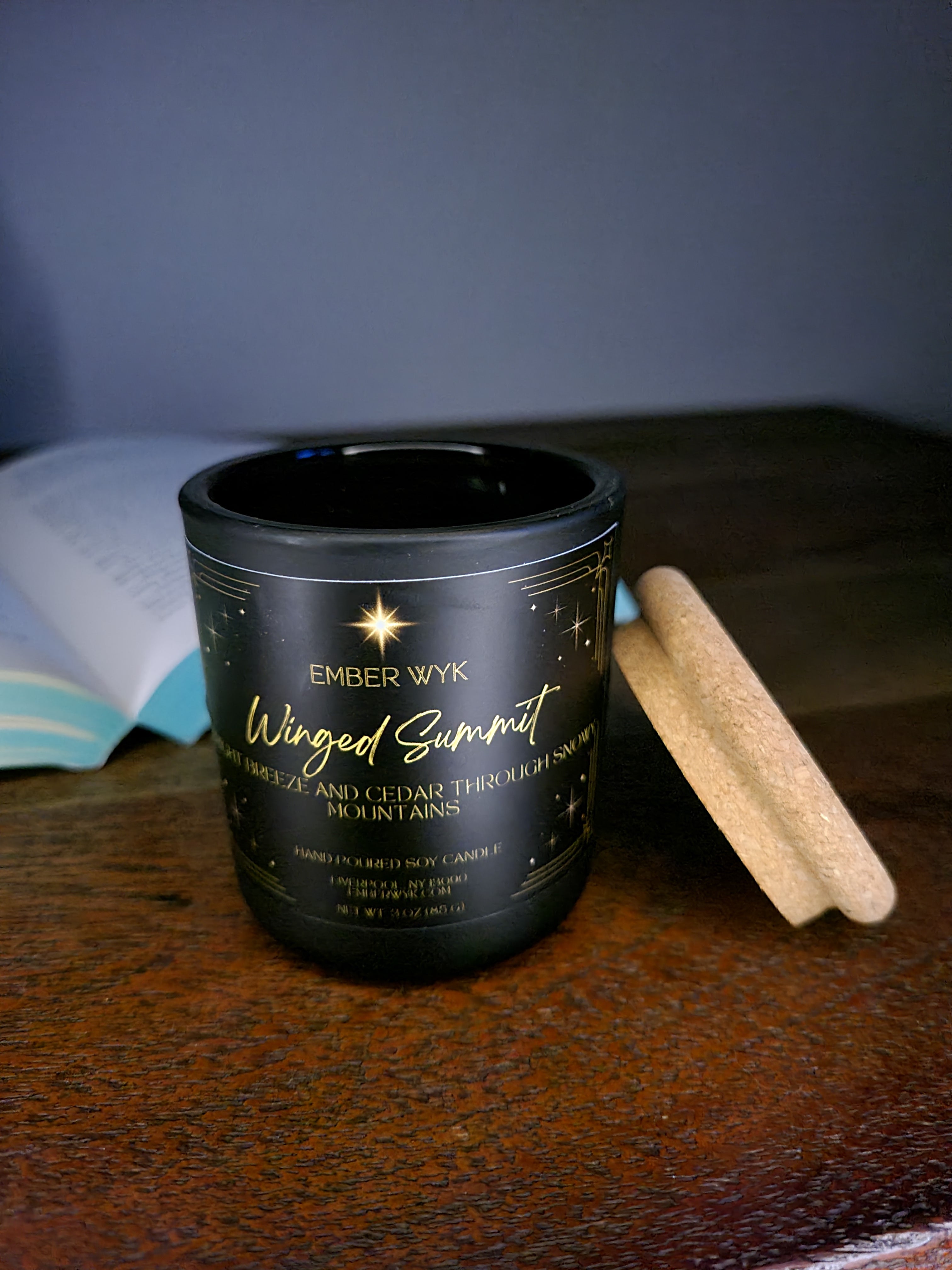 3 oz Winged Summit - Woodsy Fantasy Candle | Earthy & Masculine | Crackling Wooden Wick Candle