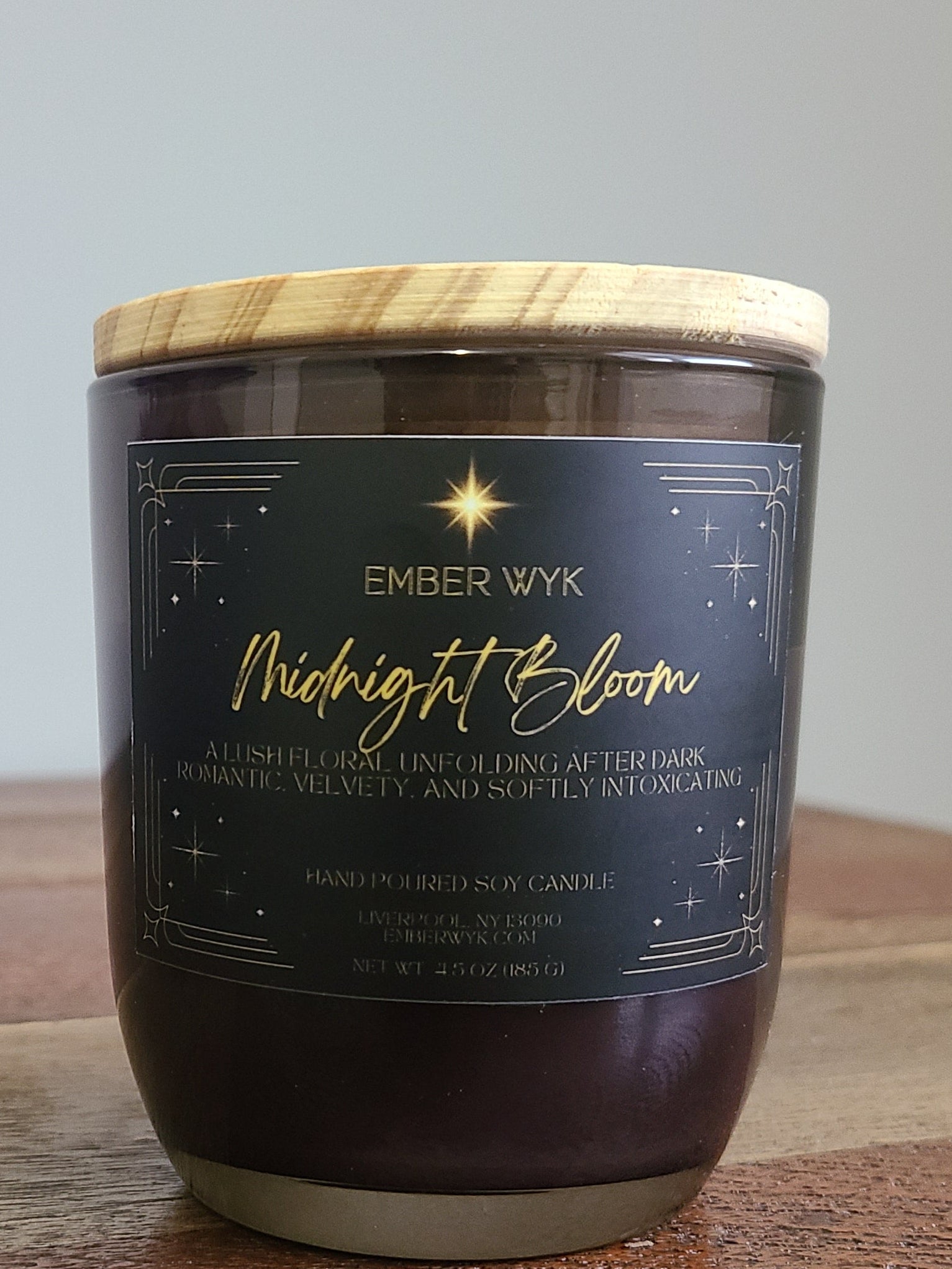 Midnight Bloom – Dark Dahlia Candle | Floral & Moody | Luxury Wooden Wick Candle