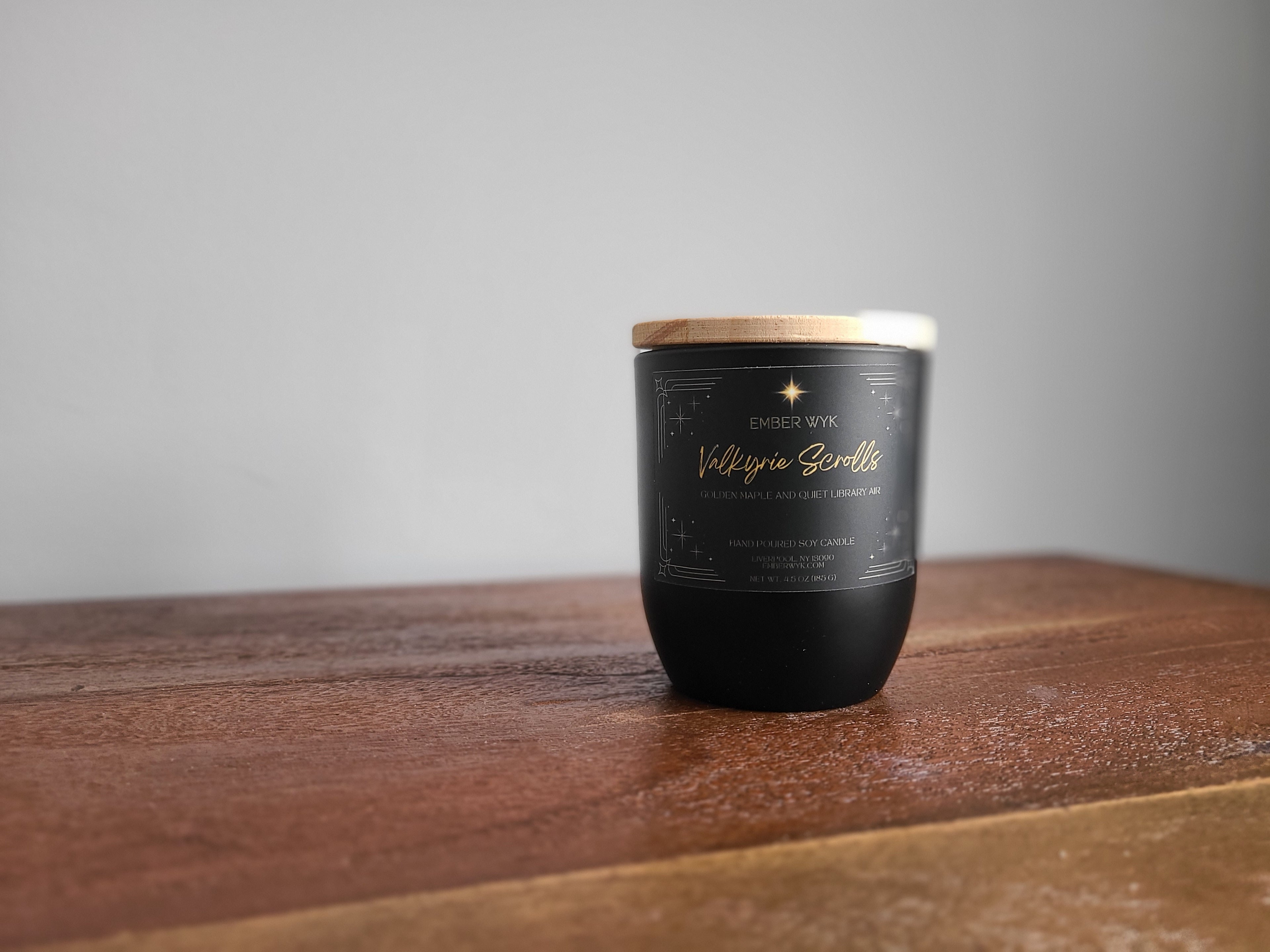 Valkyrie Scrolls – Autumn Ambrette & Library Candle | Warm, Spiced & Bookish | Soy Candle